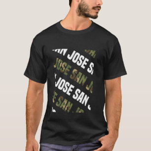 San Jose Camo Pattern Green Camouflage T-Shirt