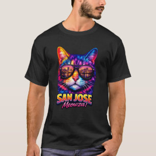 San Jose Cat  Trendy Cool Hip Fun Kitten Sunglasse T-Shirt
