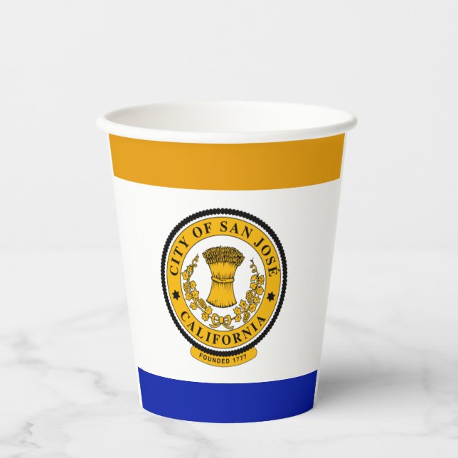 San Jose city flag paper cups (Front)