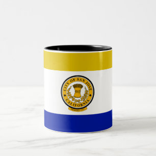 San Jose city flag Two-Tone Coffee Mug