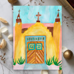 San Jose de Gracia Church Watercolor New Mexico Postcard<br><div class="desc">Watercolor painting inspired by a visit to New Mexico. Hand painted by me for you. Add or edit your own text if you like to customise it. Be sure to check out my shop for more fun stuff!</div>