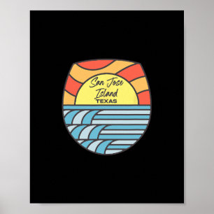 San Jose Island Texas Tx Atlantic Sunrise Vacation Poster