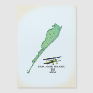 San José Island Texas USA map