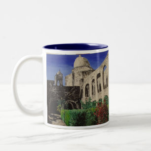 San Jose Mission & San Jose Mission #3 Paintings Two-Tone Coffee Mug