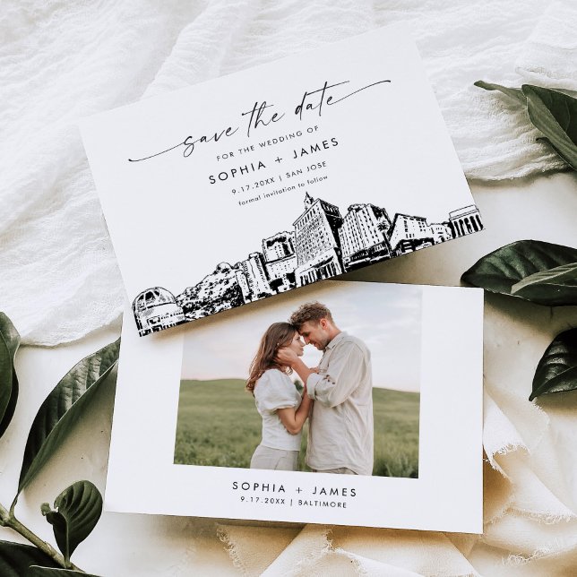 San Jose Skyline Wedding Save the Date Card (Creator Uploaded)