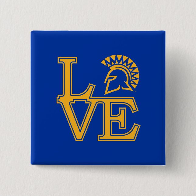 San Jose State Love 15 Cm Square Badge (Front)