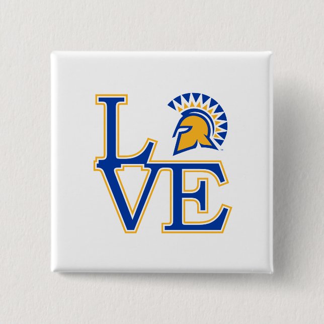 San Jose State Love 15 Cm Square Badge (Front)