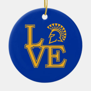 San Jose State Love Ceramic Ornament