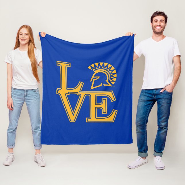 San Jose State Love Fleece Blanket (In Situ)