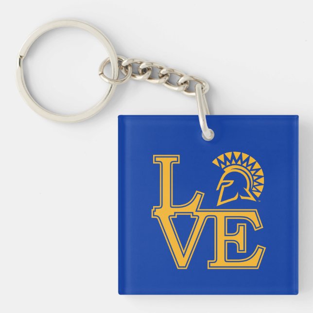 San Jose State Love Key Ring (Front)
