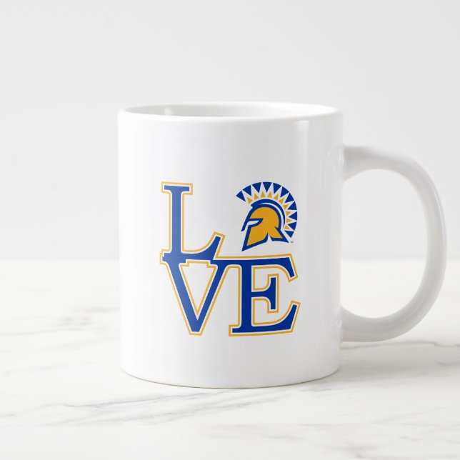 San Jose State Love Large Coffee Mug (Right)