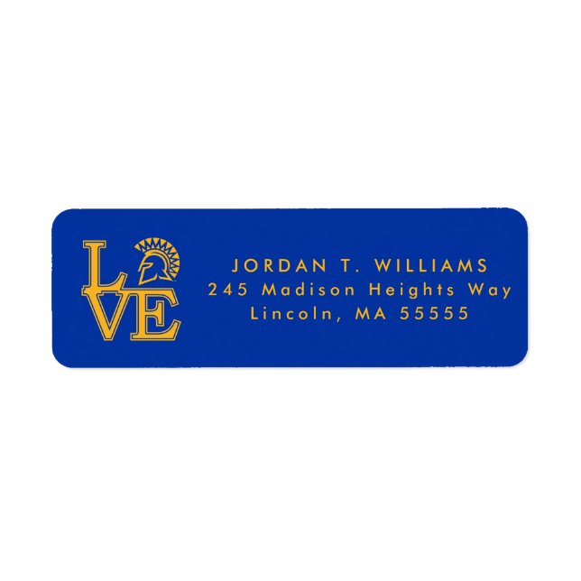 San Jose State Love Return Address Label (Front)