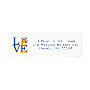 San Jose State Love Return Address Label