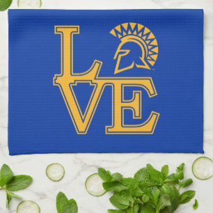 San Jose State Love Tea Towel