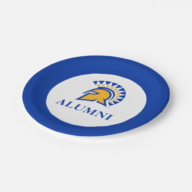 San Jose State Spartans Alumni Paper Plate (Angled)