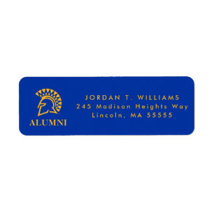 San Jose State Spartans Alumni Return Address Label