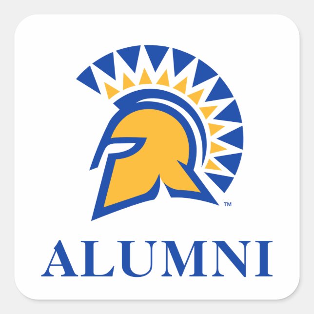 San Jose State Spartans Alumni Square Sticker (Front)