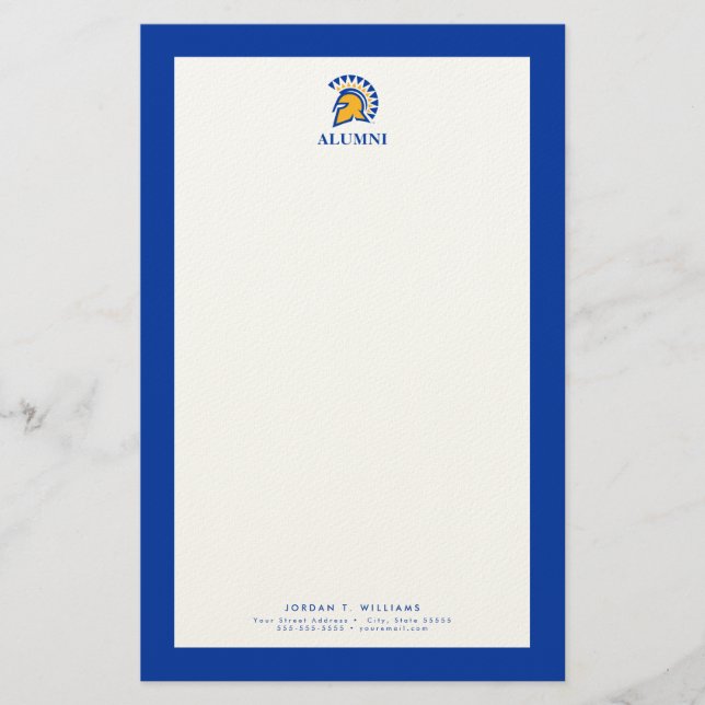 San Jose State Spartans Alumni Stationery (Front)