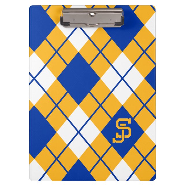 San Jose State Spartans argyle Clipboard (Front)