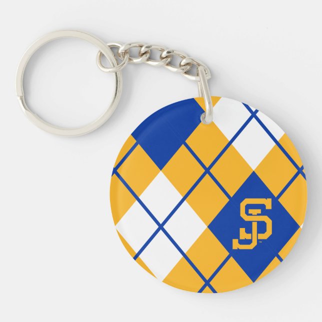 San Jose State Spartans argyle Key Ring (Front)