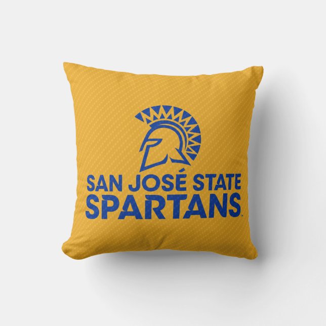 San Jose State Spartans Carbon Fibre Pattern Cushion (Front)