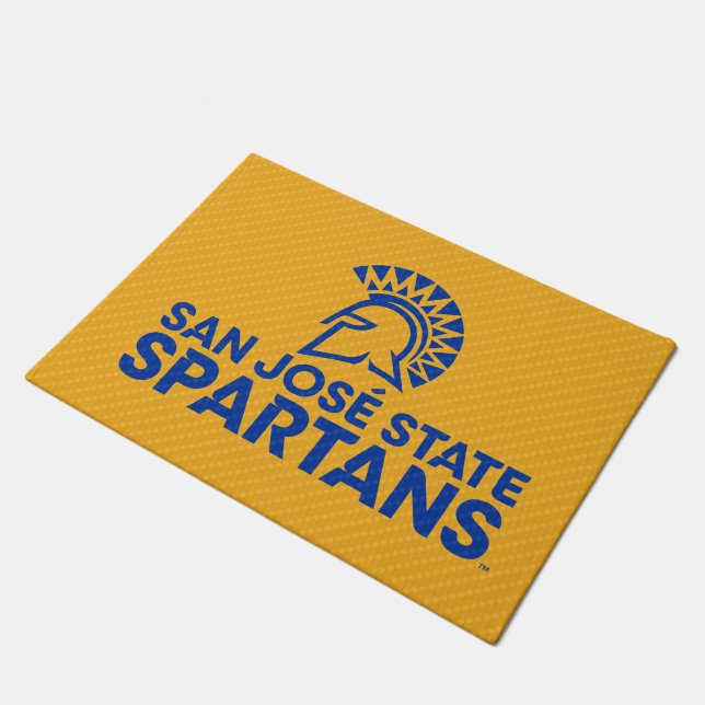 San Jose State Spartans Carbon Fibre Pattern Doormat (Angled)