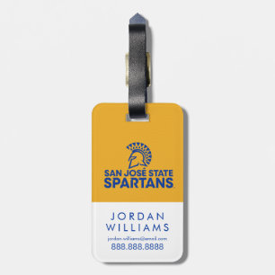 San Jose State Spartans Carbon Fibre Pattern Luggage Tag