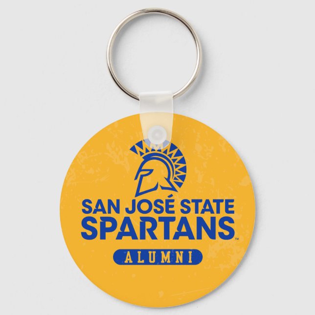 San Jose State Spartans Distressed Key Ring (Front)