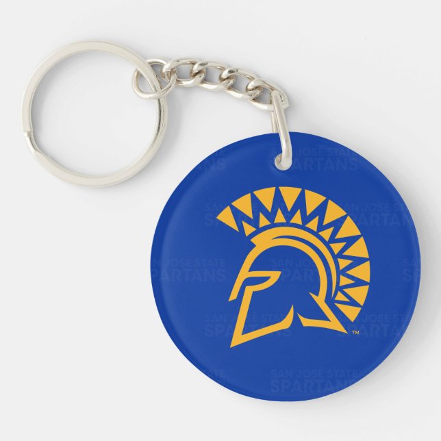 San Jose State Spartans Logo Watermark Key Ring (Front)