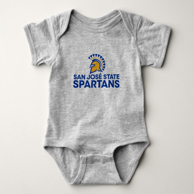 San Jose State Spartans Logo Wordmark Baby Bodysuit (Front)