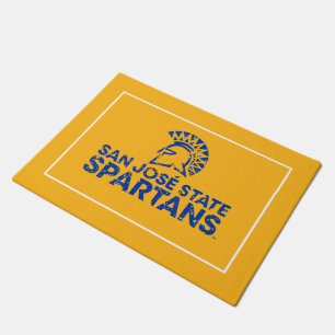 San Jose State Spartans Logo Wordmark Distressed Doormat