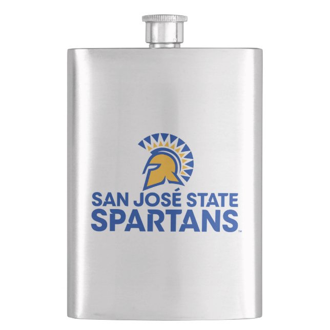 San Jose State Spartans Logo Wordmark Hip Flask (Front)