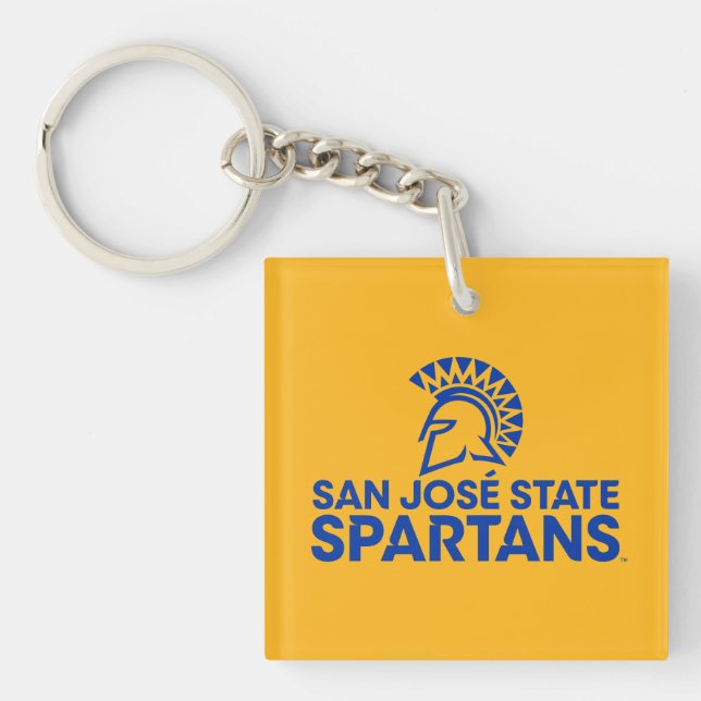 San Jose State Spartans Logo Wordmark Key Ring (Front)