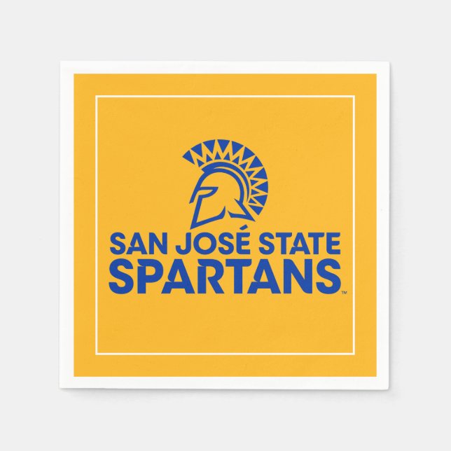 San Jose State Spartans Logo Wordmark Napkin (Front)