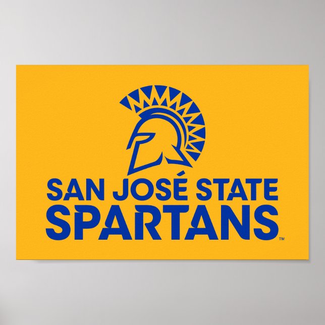 San Jose State Spartans Logo Wordmark Poster (Front)