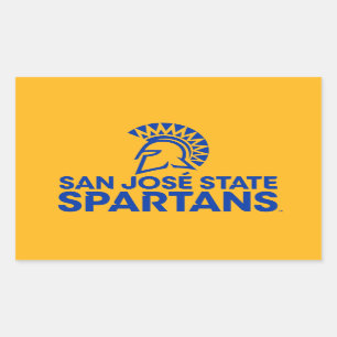 San Jose State Spartans Logo Wordmark Rectangular Sticker