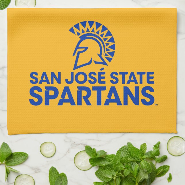 San Jose State Spartans Logo Wordmark Tea Towel (Folded)
