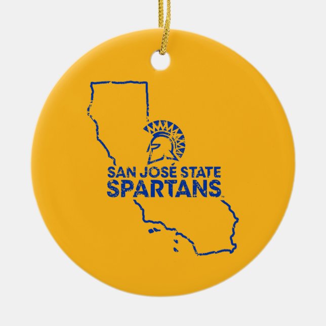 San Jose State Spartans Love Ceramic Ornament (Front)