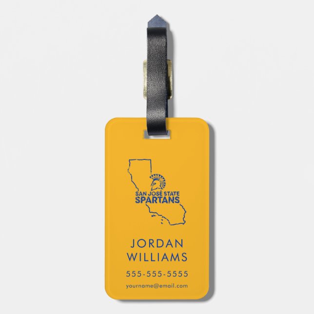 San Jose State Spartans Love Luggage Tag (Back Vertical)