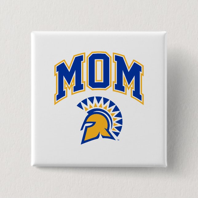 San Jose State Spartans Mum 15 Cm Square Badge (Front)