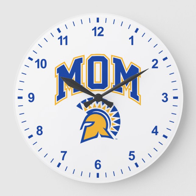 San Jose State Spartans Mum Large Clock (Front)