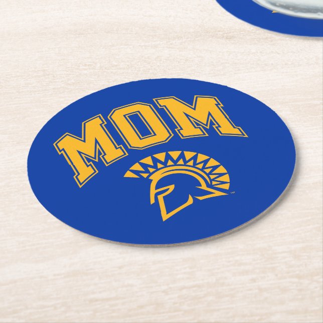 San Jose State Spartans Mum Round Paper Coaster (Angled)