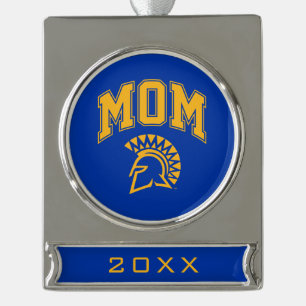 San Jose State Spartans Mum Silver Plated Banner Ornament
