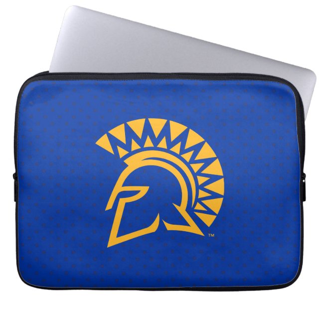 San Jose State Spartans Polka Dot Pattern Laptop Sleeve (Front)