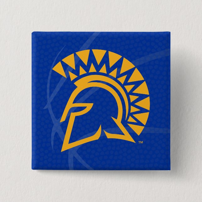 San Jose State Spartans State Basketball 15 Cm Square Badge (Front)