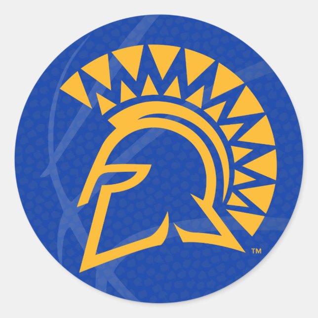 San Jose State Spartans State Basketball Classic Round Sticker (Front)