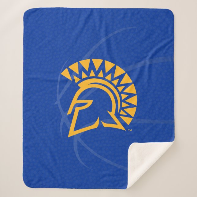 San Jose State Spartans State Basketball Sherpa Blanket (Front)