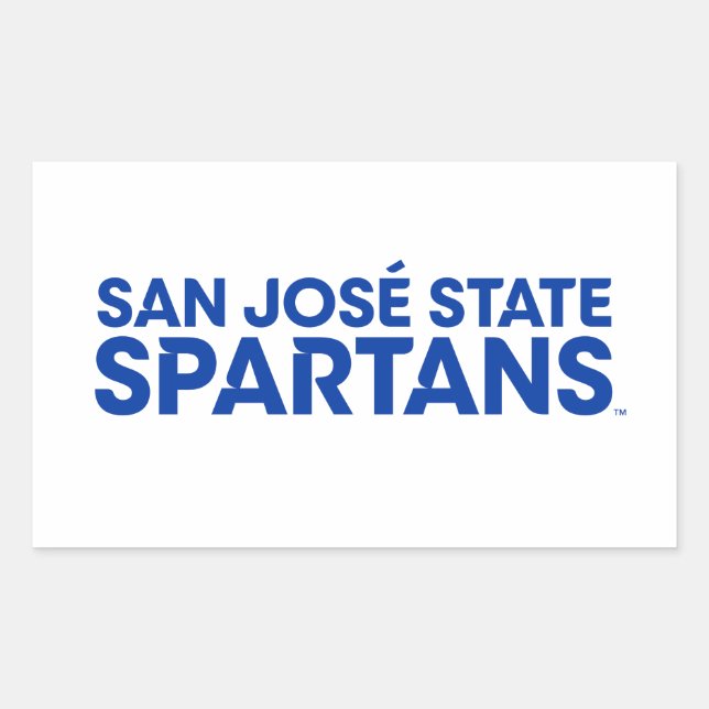 San Jose State Spartans Wordmark Rectangular Sticker (Front)