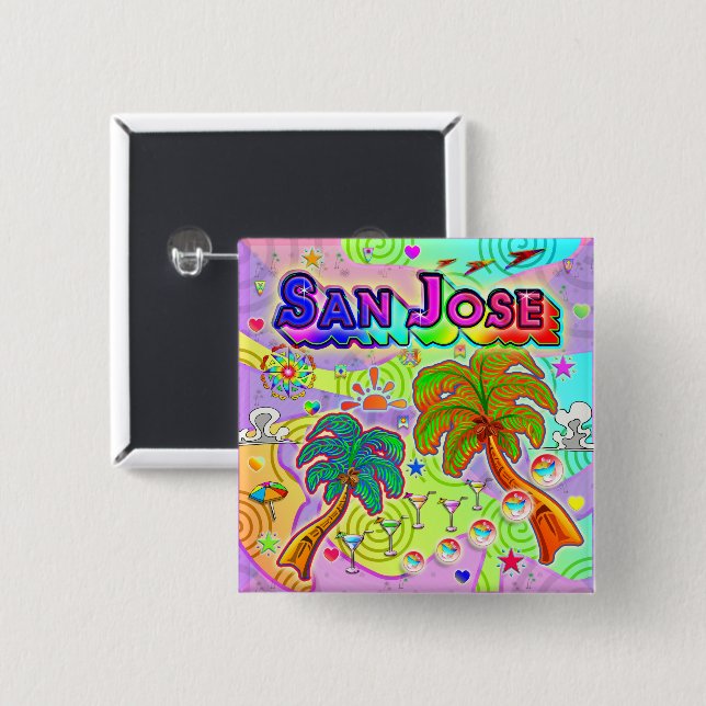 San Jose Vacation Target Button (Front & Back)