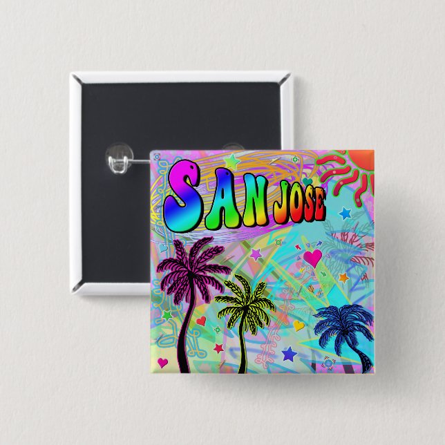 San Jose Vivid Romance Button (Front & Back)